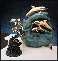Dolphins in Cast Bronze