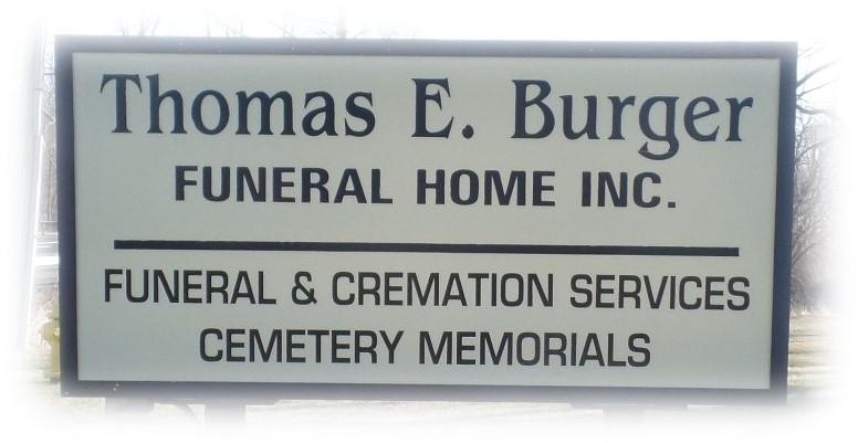 Thomas E. Burger Funeral Home signage